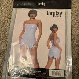 Forplay White Strapless Costume with Accessories